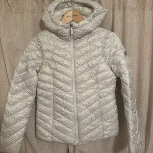 Michael Kors Women's Silver Puffer Jacket
